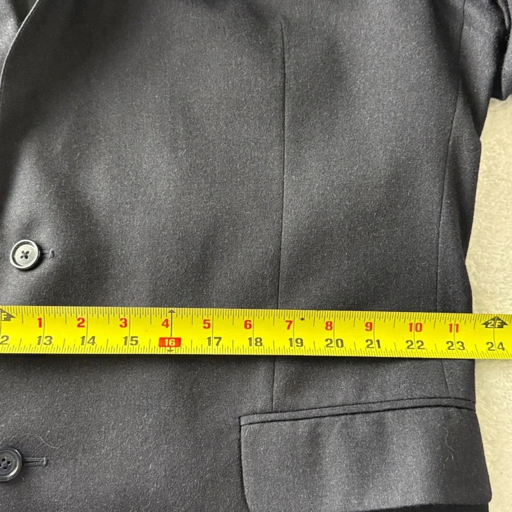 Jos A Bank Mens Blazer 48L Black Wool Cashmere Business Sport‎ Coat *READ